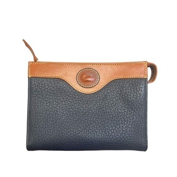 Dooney & Bourke vintage navy blue mini clutch bag AWL - Picture 1 of 6